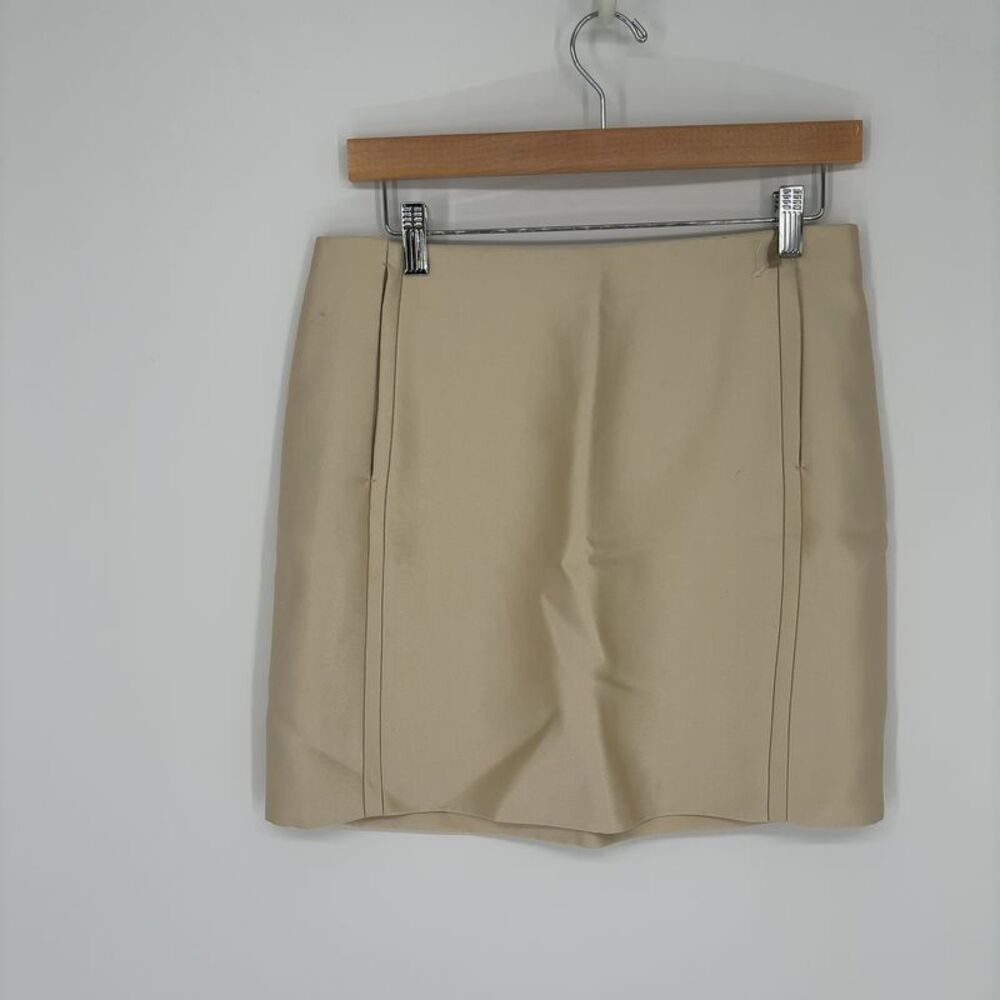 The Row Archive Cream Satin Faille Mini Skirt